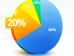 Gráfica circular con porcentajes